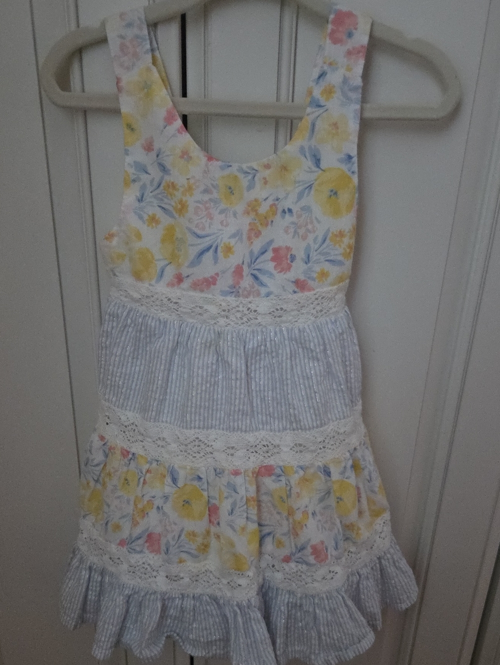 Tommy Bahama Yellow Blue Pink Floral Tiered Sundress